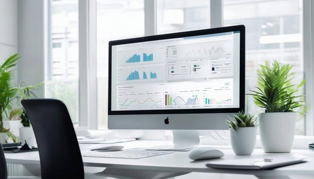 website analytics in white office